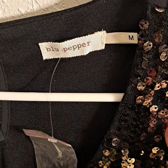 blu pepper Sequence Dress Sz M - Picture 2 of 3